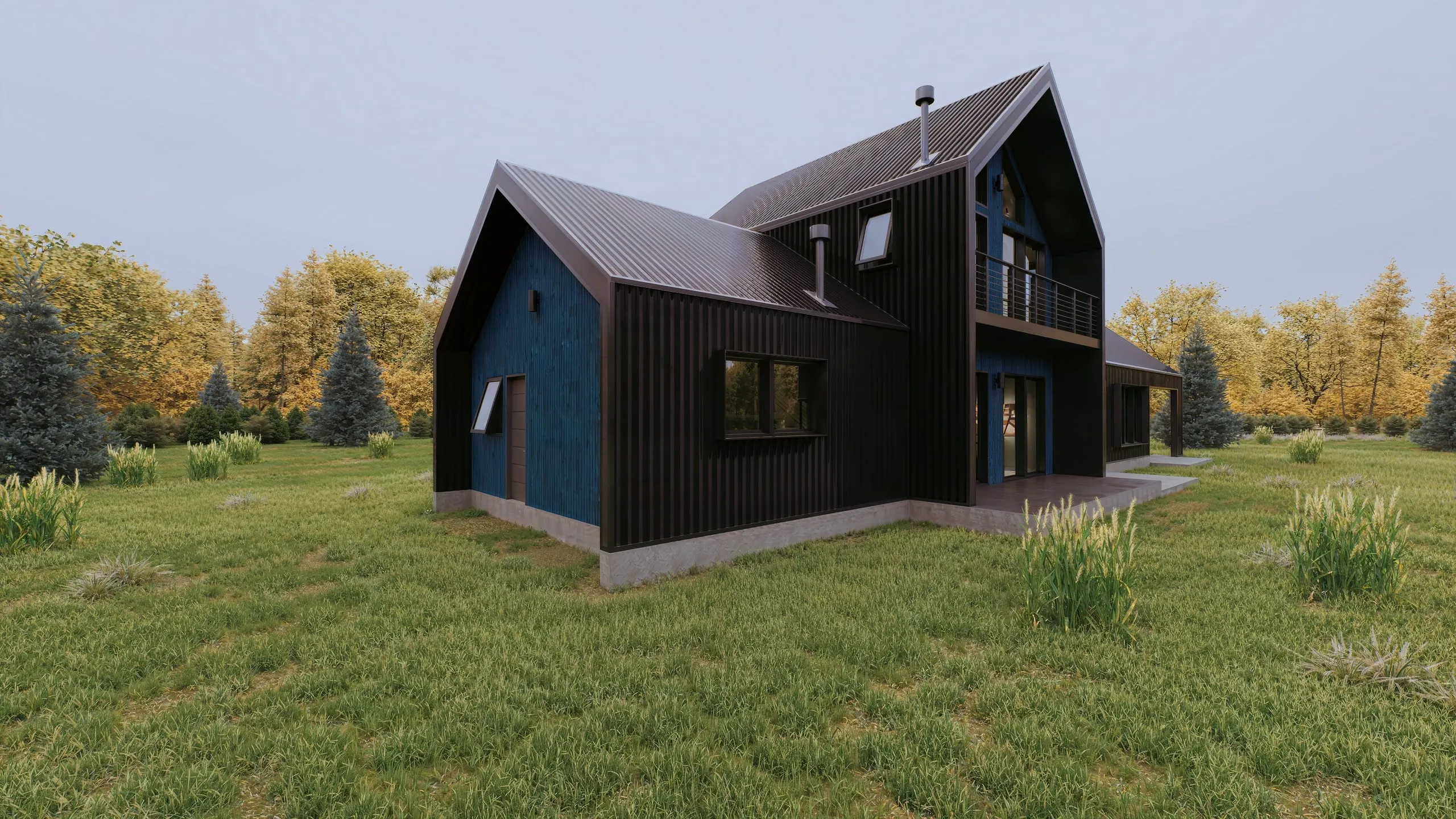 TIND-01 — fachada Azul, vista 3
