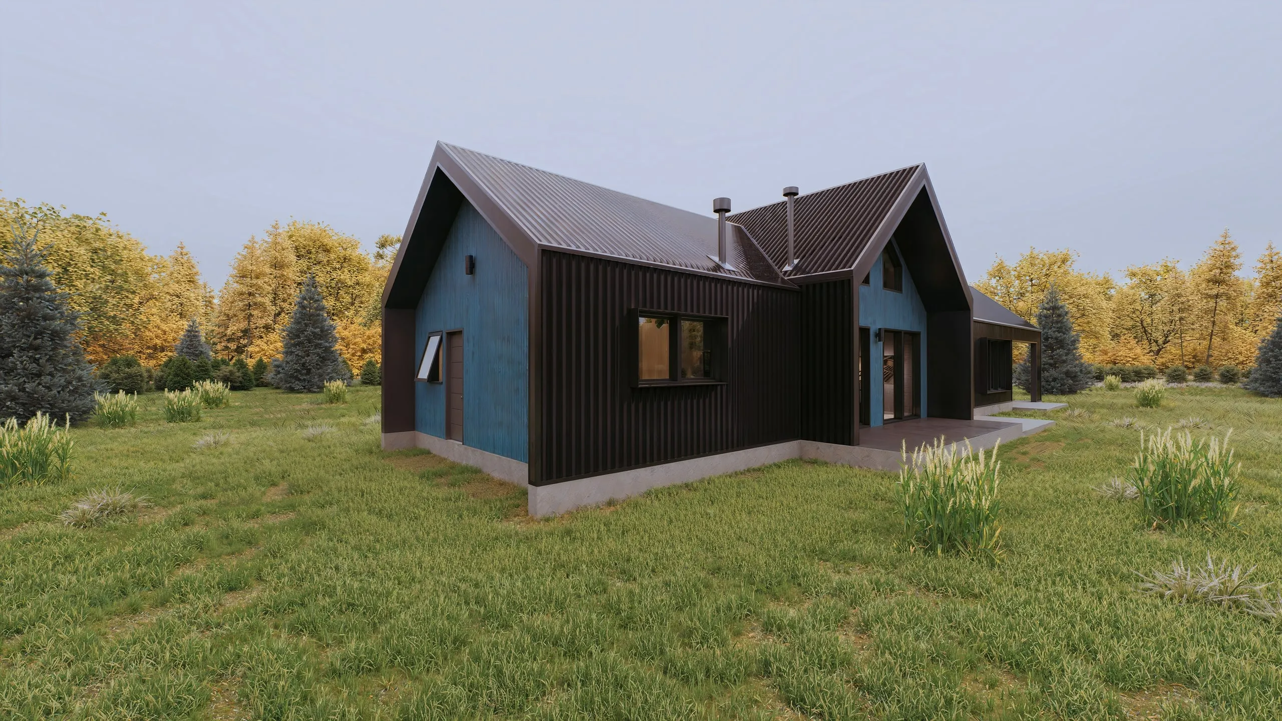 TIND-02 — fachada Azul, vista 3