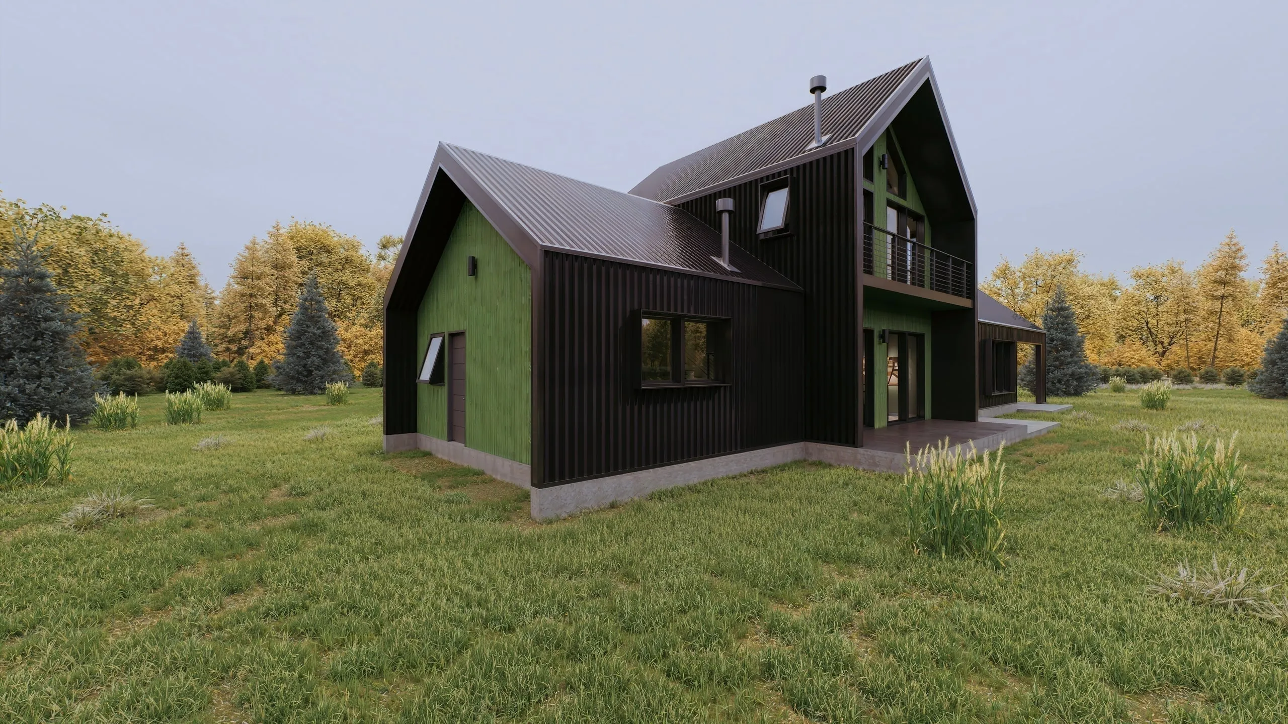 TIND-01 — fachada Verde, vista 3