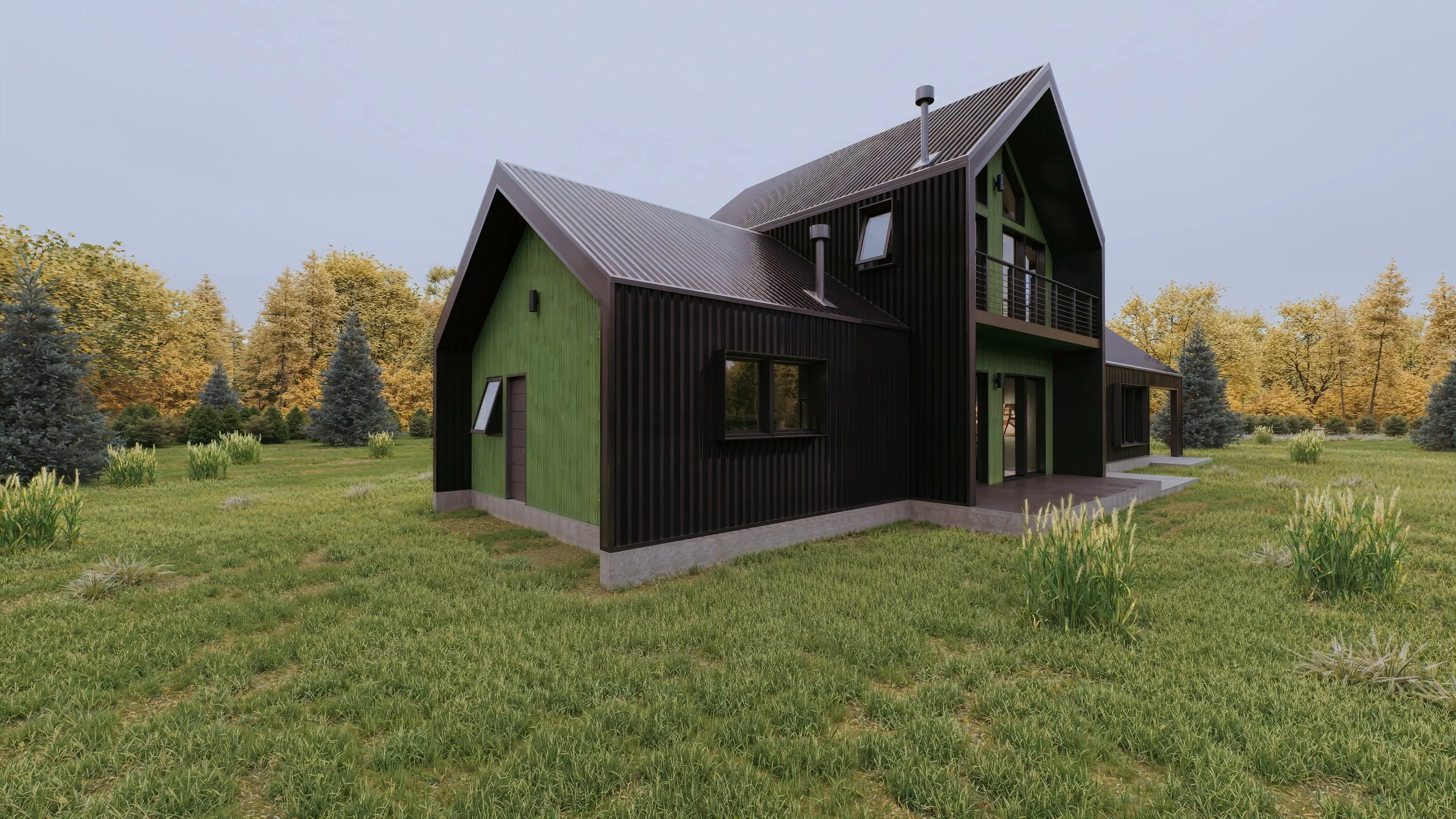TIND-01 — fachada Verde, vista 3